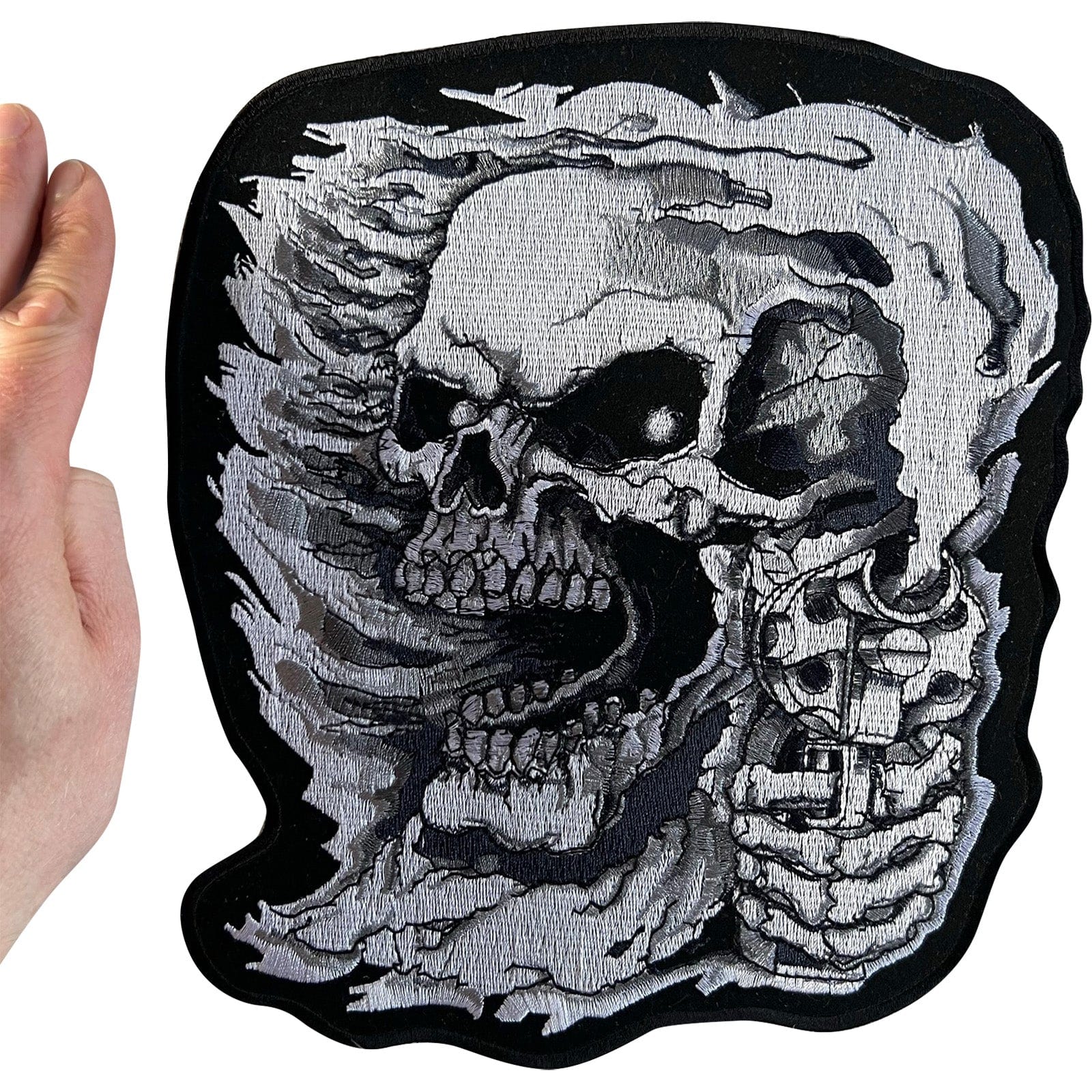 Skull patch clearance for jacket