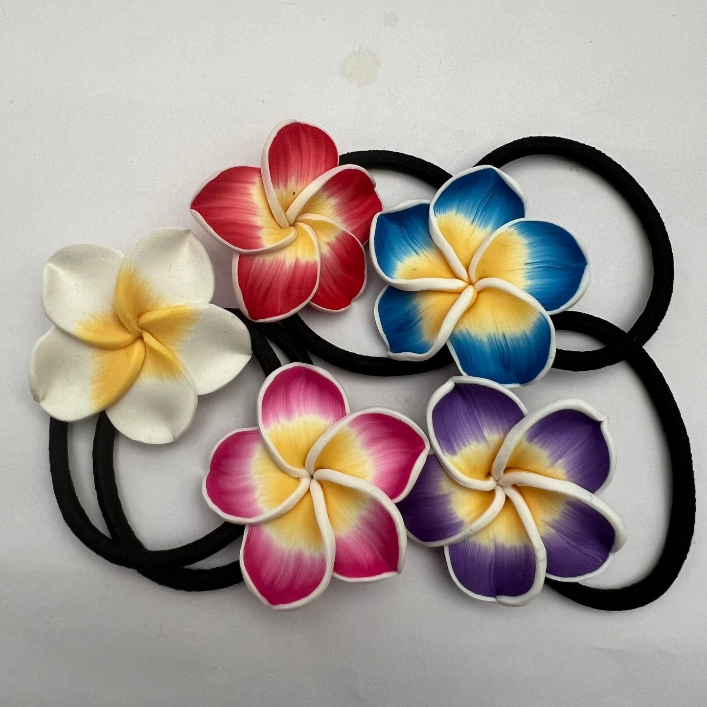 5x Flower Bracelets Hair tie Wrists bands Jewellery Summer Accessories