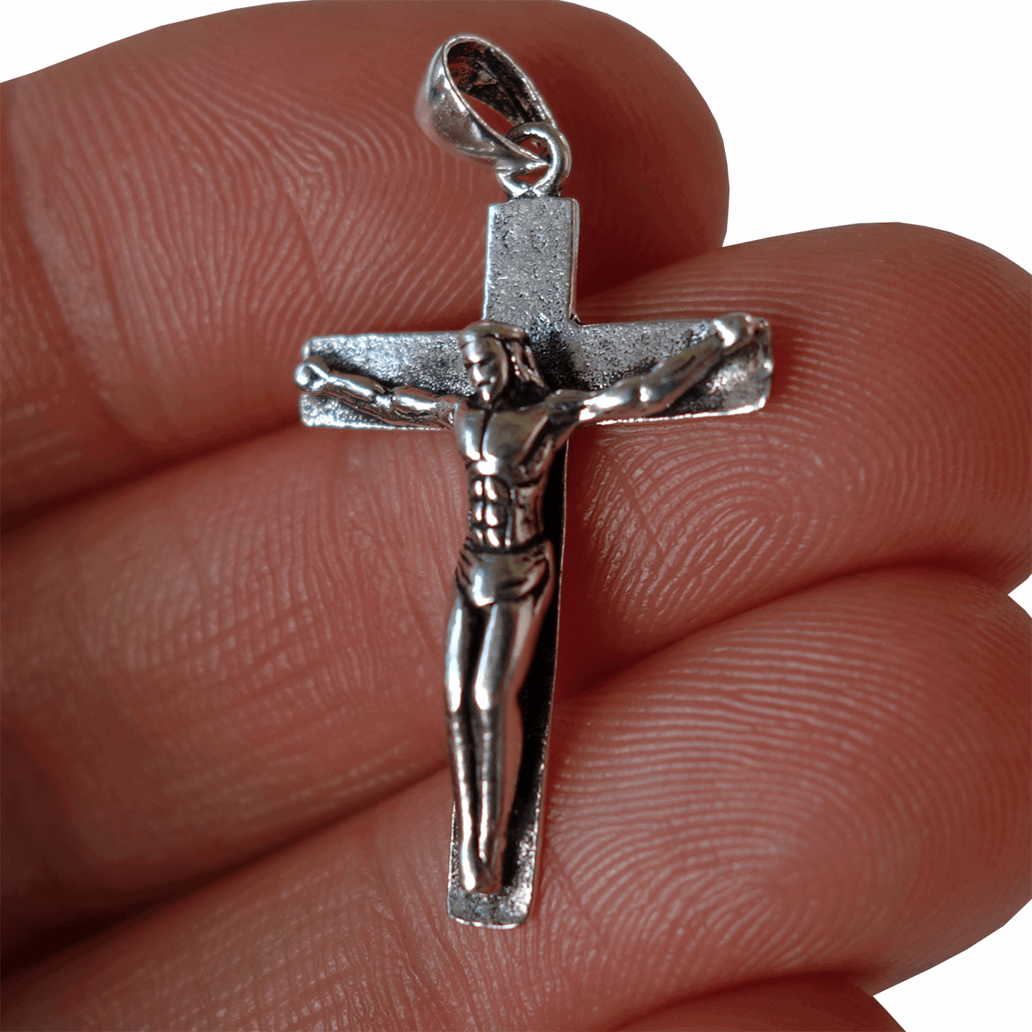 925 Sterling Silver Jesus Cross Pendant Mens Womens Ladies Boys Girls Jewellery