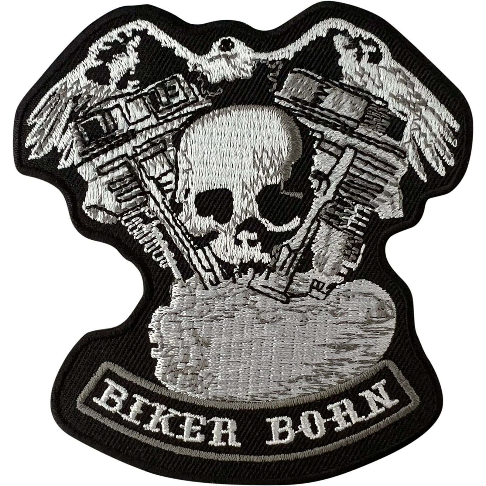 Biker Born Patch Iron Sew On Motorcycle Motorbike Jacket Biker Embroidered Badge