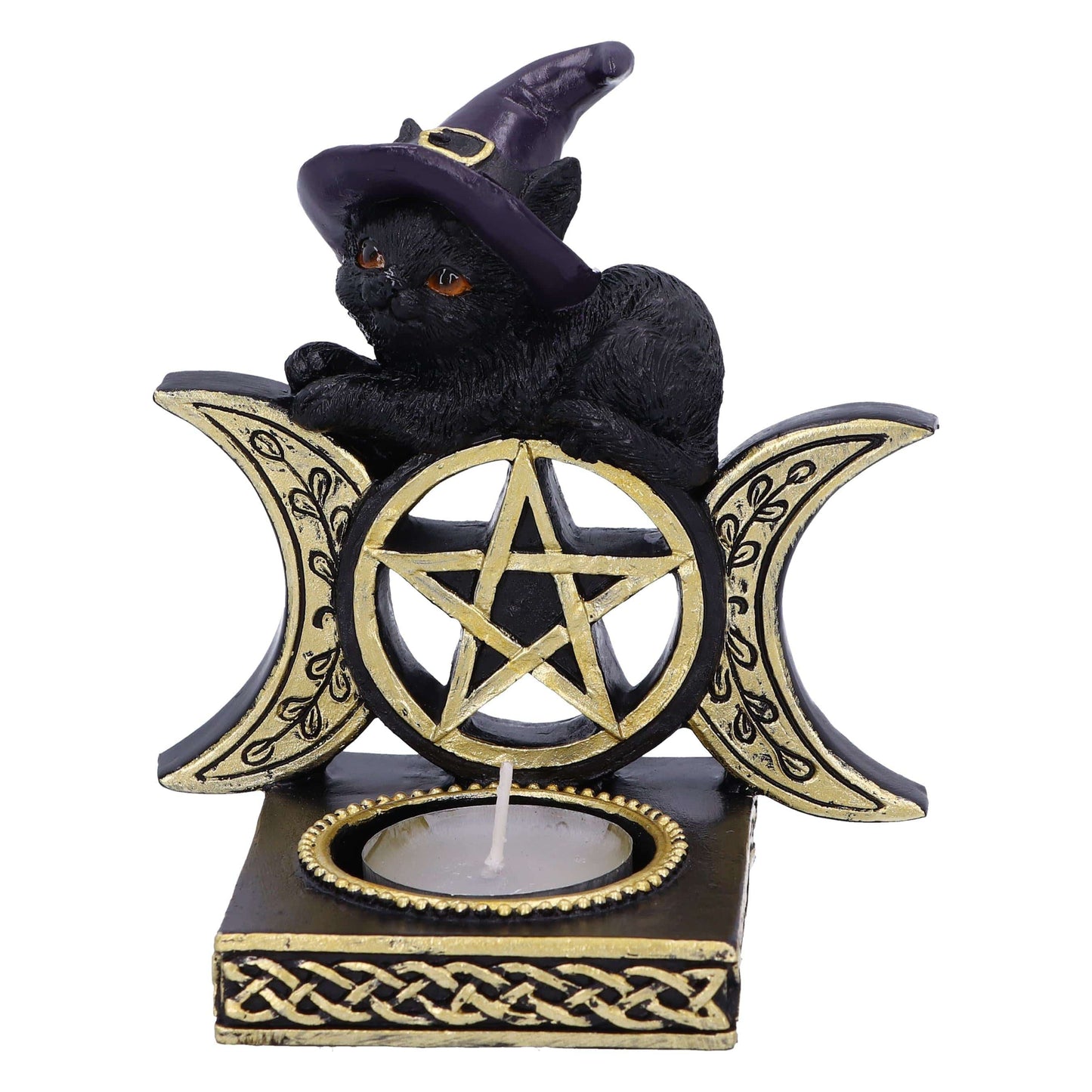 Black Magic Cat Tea Light Holder