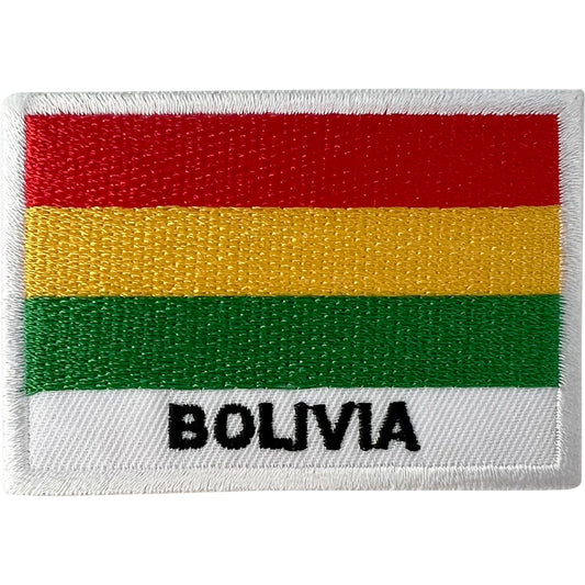 Bolivia Flag Patch Iron Sew On Clothing Jacket South America Embroidered Badge