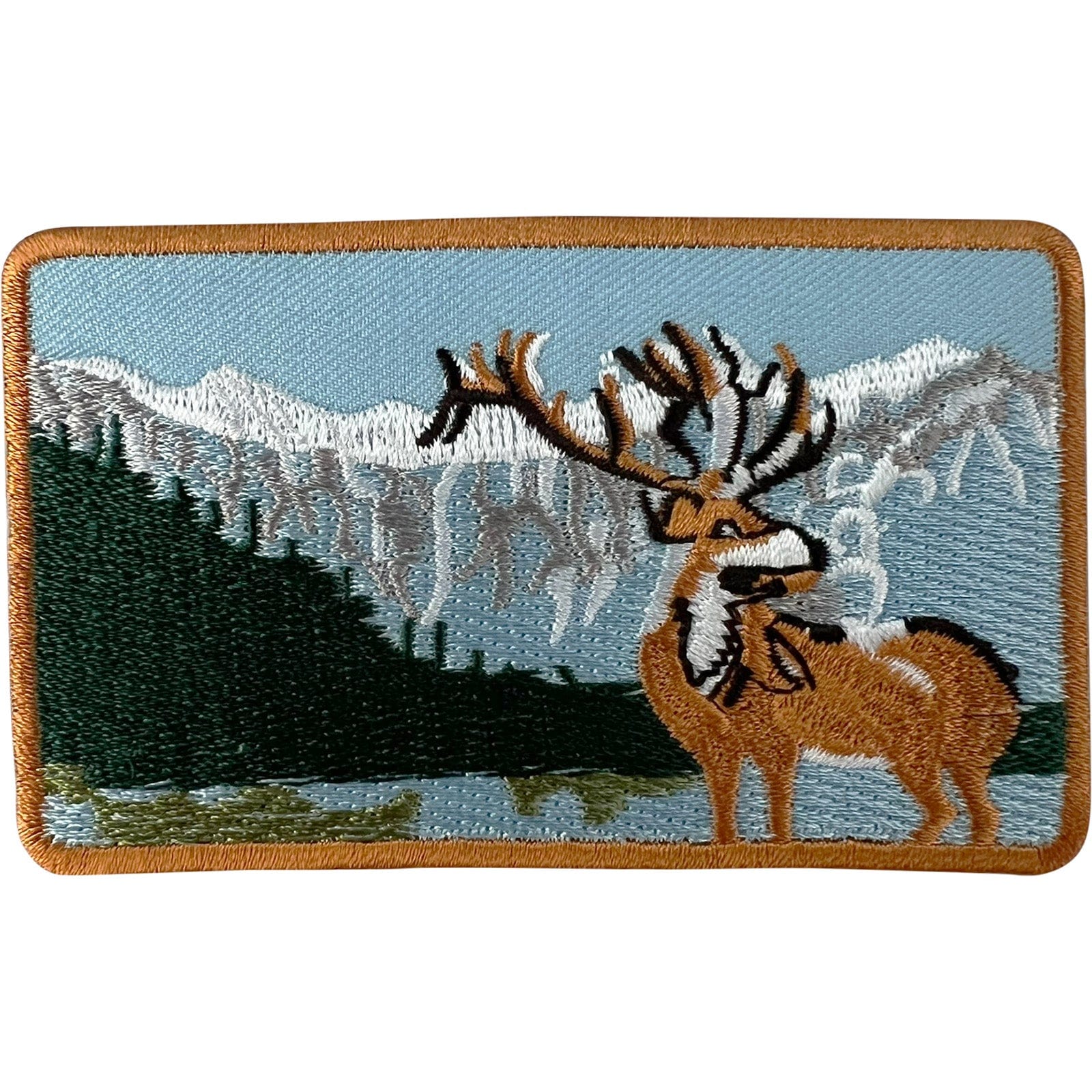 Deer Patch Iron Sew On Clothes Reindeer Hiking Walking Camping Embroidered Badge