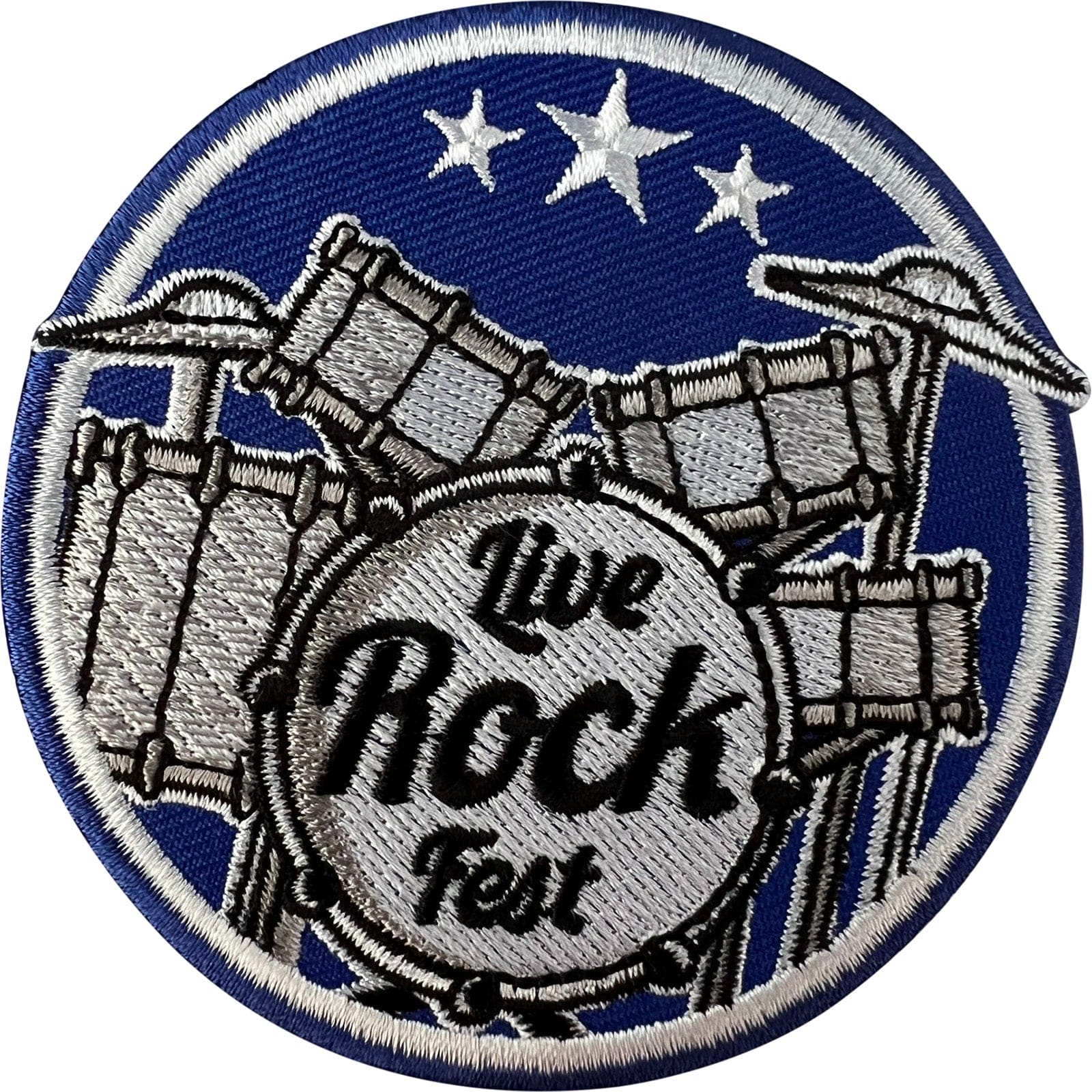 Drums Patch Ironable Sewable Music Live Rock Fest Clothing Jean Embroidery Badge