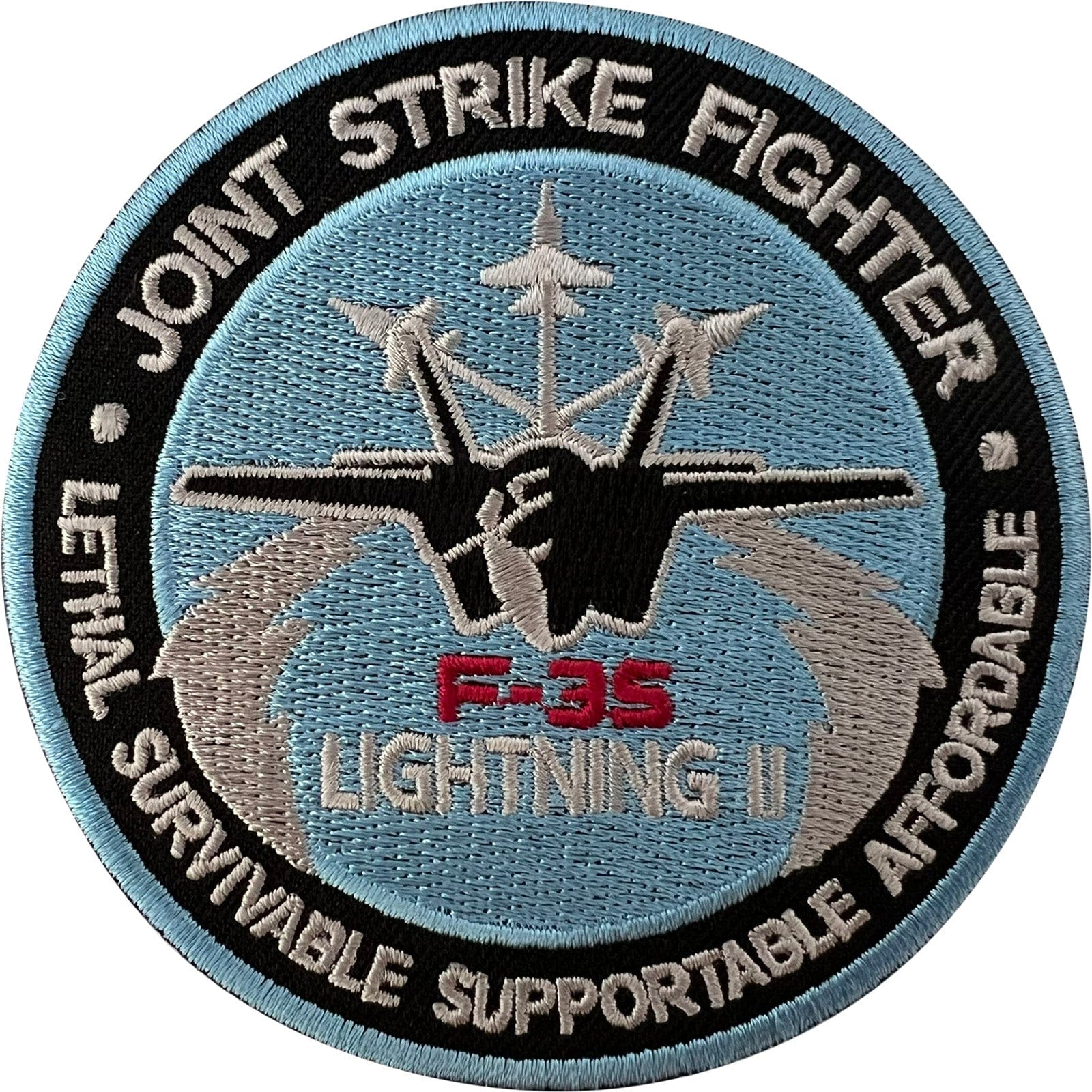 F-35 Lightning II Fighter Aircraft Aeroplane Patch Iron Sew On Embroidered Badge