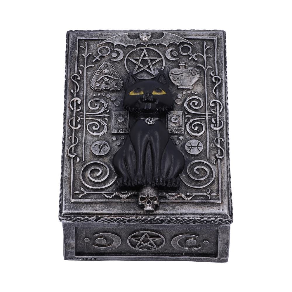 Familiar Spell Black Cat Sigil Trinket Box 13.7cm