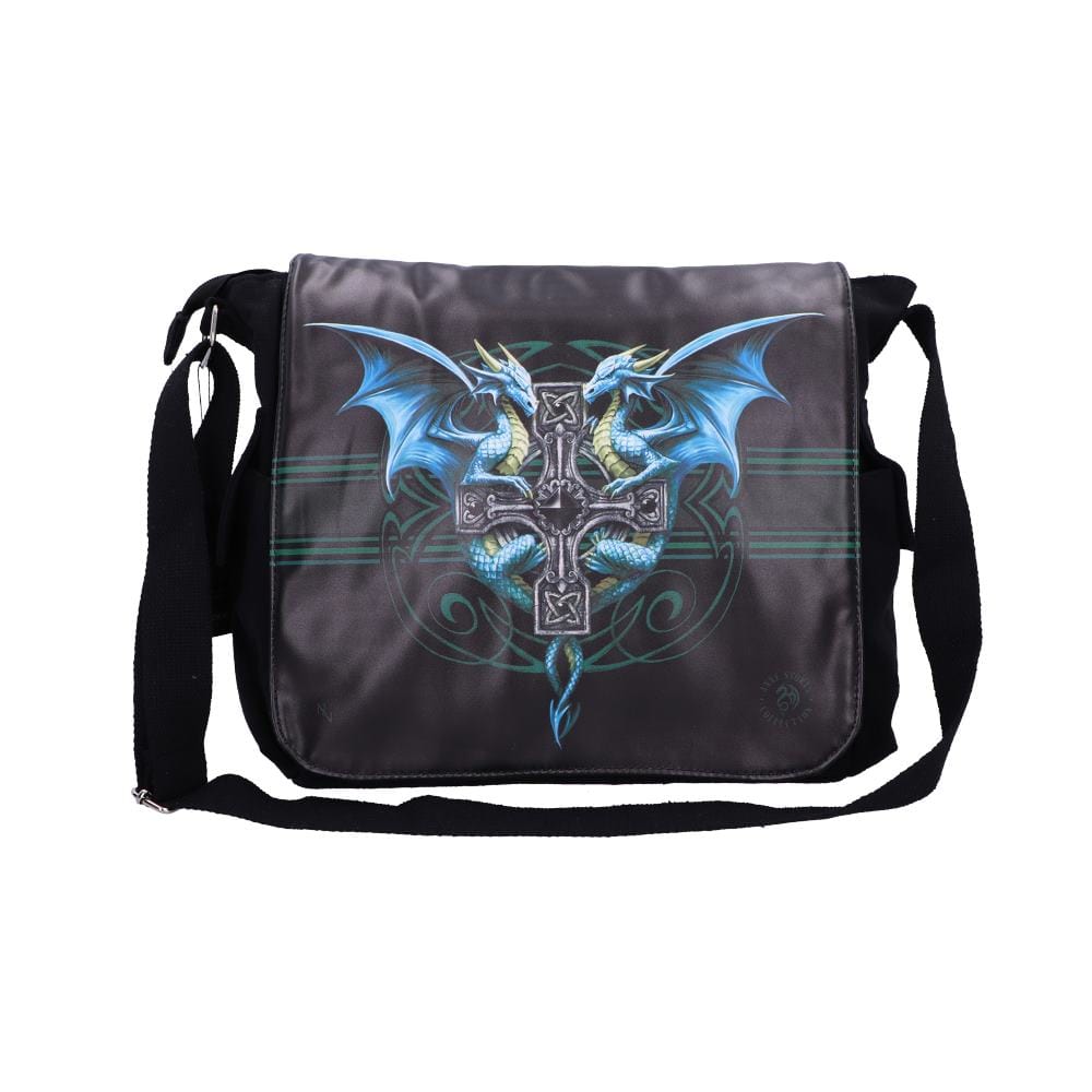 Gothic Fantasy Dragon Duo Messenger Bag by Anne Stokes