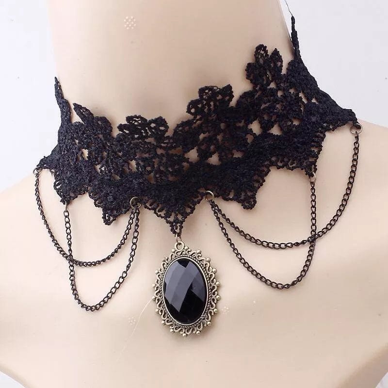 Gothic Victorian Choker Necklace Silver – Fenris