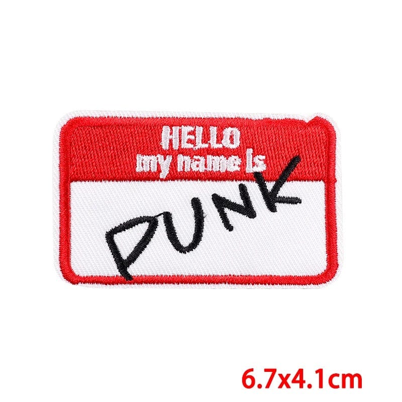 Punk Patch Embroidered Badge Iron Sew On Clothes Bag Denim Jeans T Shirt Jacket