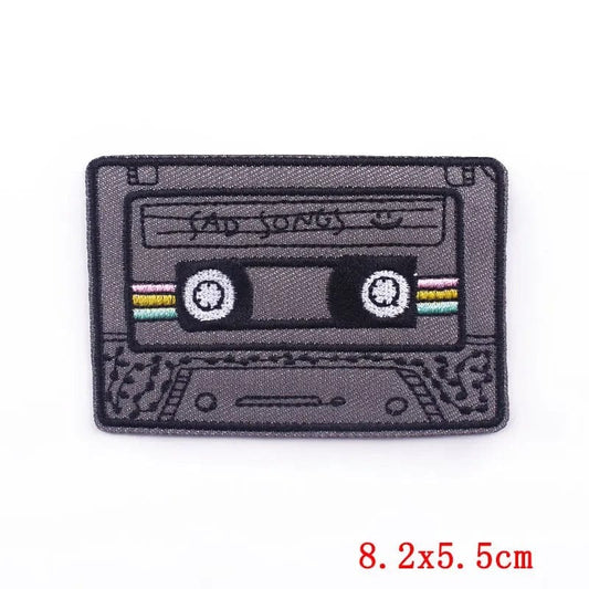 Sad Songs Cassette Tape Patch Iron Sew On T Shirt Bag Cap Music Embroidery Badge