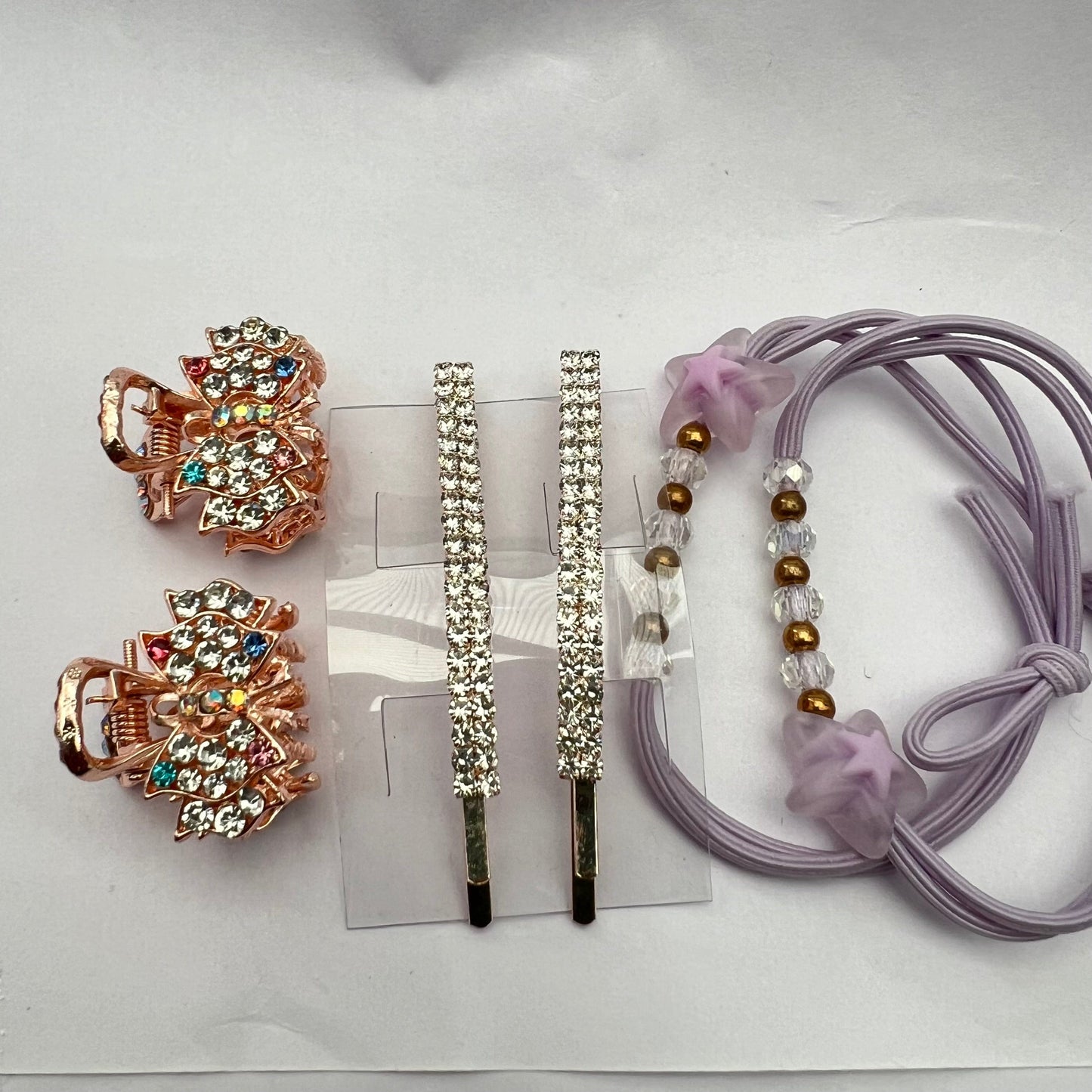 Set of Hair Accessories Crystals Hair Claw Hair Clip Hairbands Hair Tie