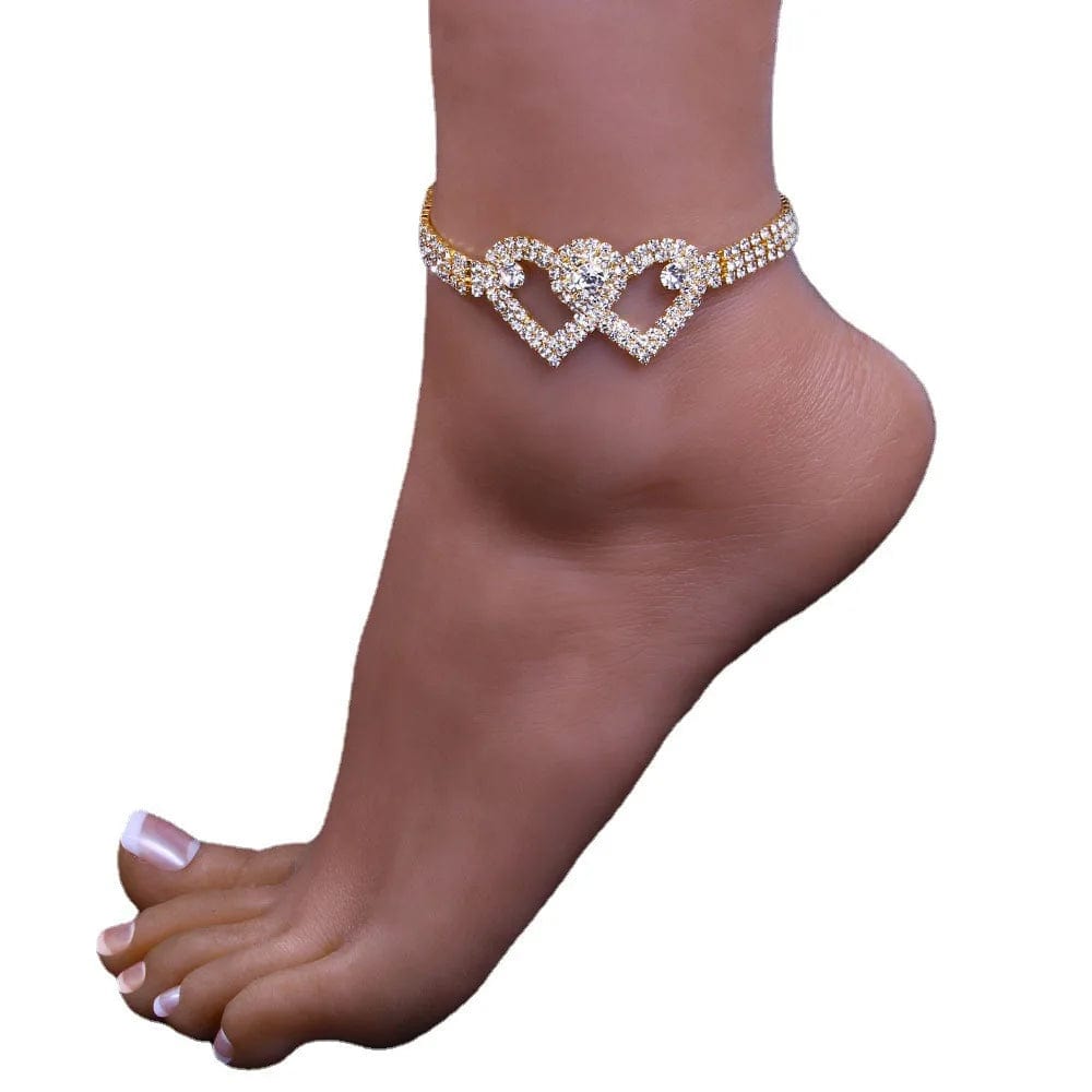 Sparkling Rhinestone Anklets Ankle Bracelets Foot Jewellery Chain