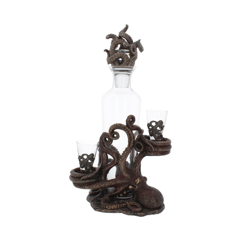 Tentacle Temptation Octopus Squid Bottle and Shot Glass Holder