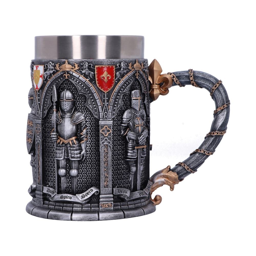 The Vow English Armoured Knight Latin Oath Tankard