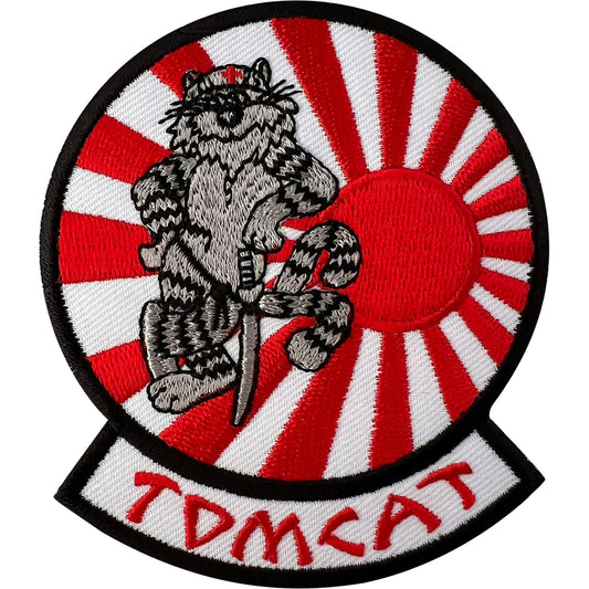 Tomcat Japan Rising Sun Flag Patch Iron Sew On Clothes US Navy Embroidered Badge