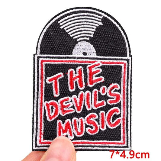 Vinyl Record Patch Iron Sew On Clothing Denim Jean Bag Jacket Embroidered Badge