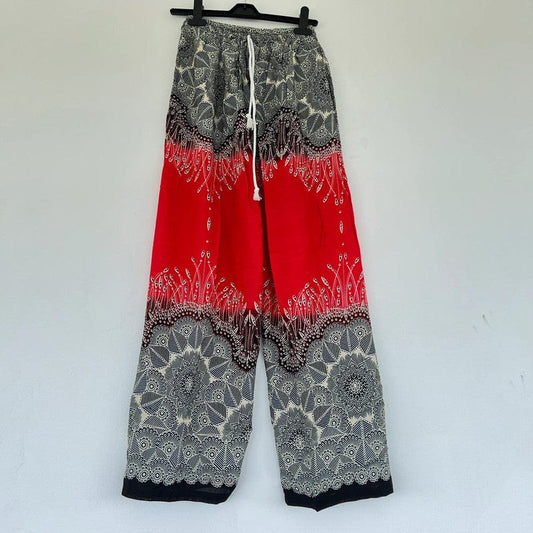 Womens Ladies Girls Black Red Harem Pants Gypsy Hippy Summer Rayon Yoga Trousers