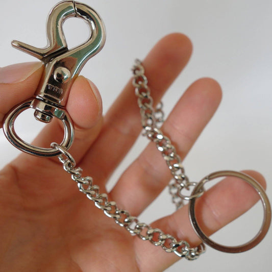 Bicycle Biker Motorcycle Hipster Chain Metal Keyring Keychain Wallet Belt Clip