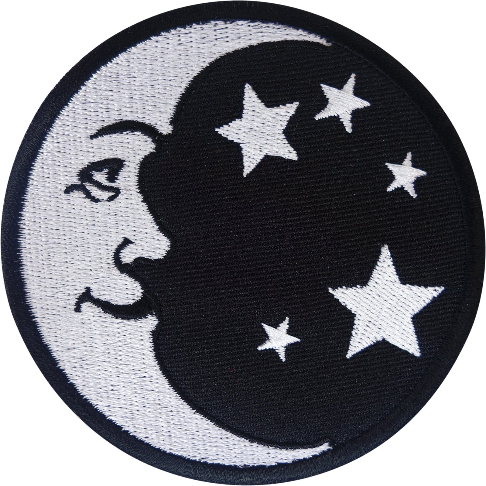 Dallas Star Embroidered Patch Appliqué. Iron On, Black with White Satin.  Size 2.4 (63mm)