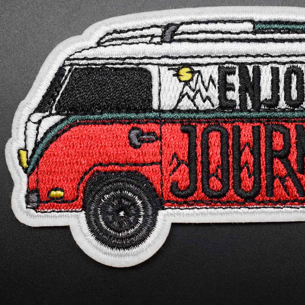 Enjoy The Journey Campervan Patch Iron On Sew On Embroidered Badge Sur