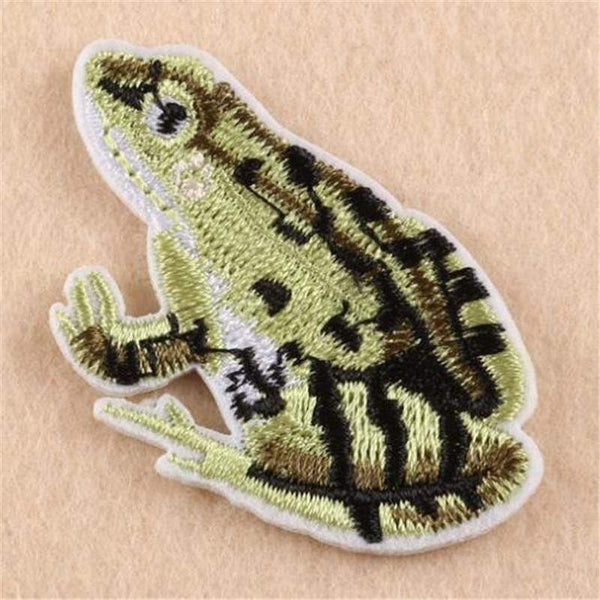 Punk Animal Patch Frog Embroidery Patch Iron On Patches For