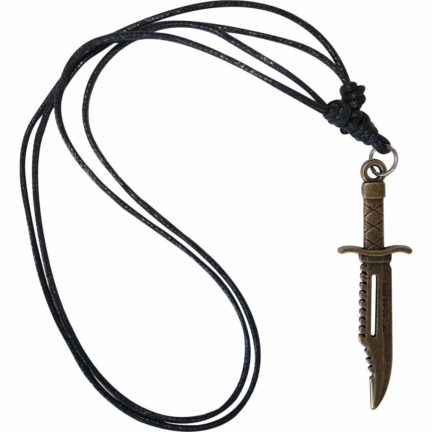 Gold Metal Knife Necklace Pendant Chain Mens Womens Girls Boys Kids Jewellery