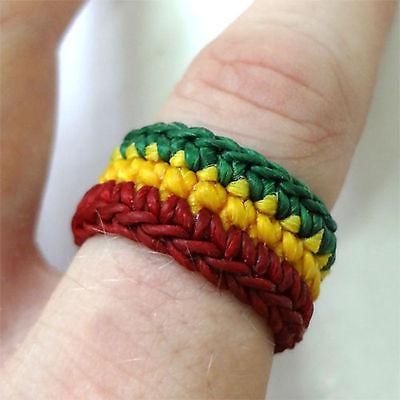 Handmade Mens Womens Rasta Ring Hippie Reggae Mans Ladies Hippy Surfer Jewellery