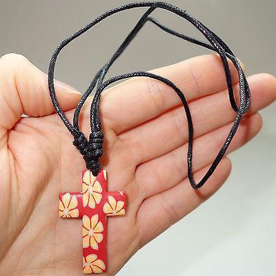 Jesus Cross Pendant Necklace Chain Flower Power Sixties Fancy Dress Mens Ladies Jesus Cross Pendant Necklace Chain Flower Power Sixties Fancy Dress Mens Ladies