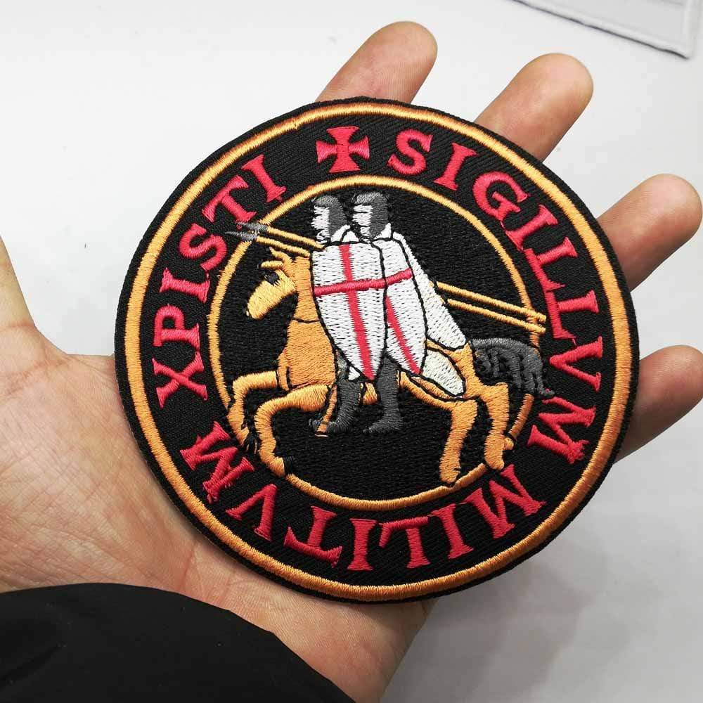 Knights Templar Patch Knights On Horse Iron On Patch Sew On Patch Embroidered Badge Embroidery Applique