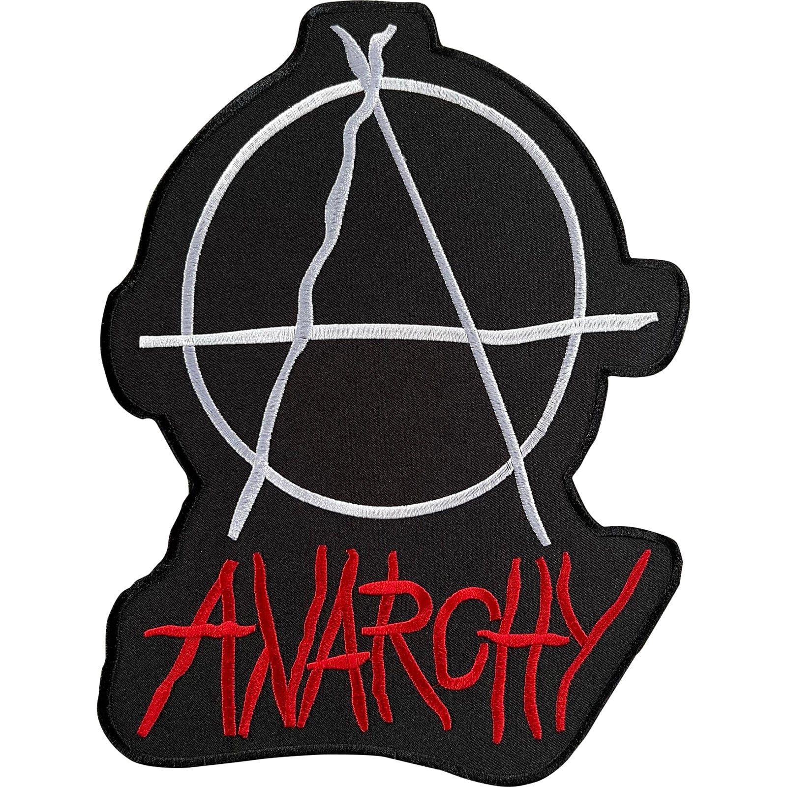 Large Anarchy Sign Patch Iron Sew On Big Anarchist Symbol Punk Embroidery Badge