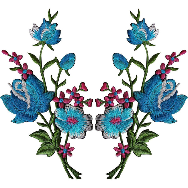 Blue Flowers, Thermo-adhesive Patch 