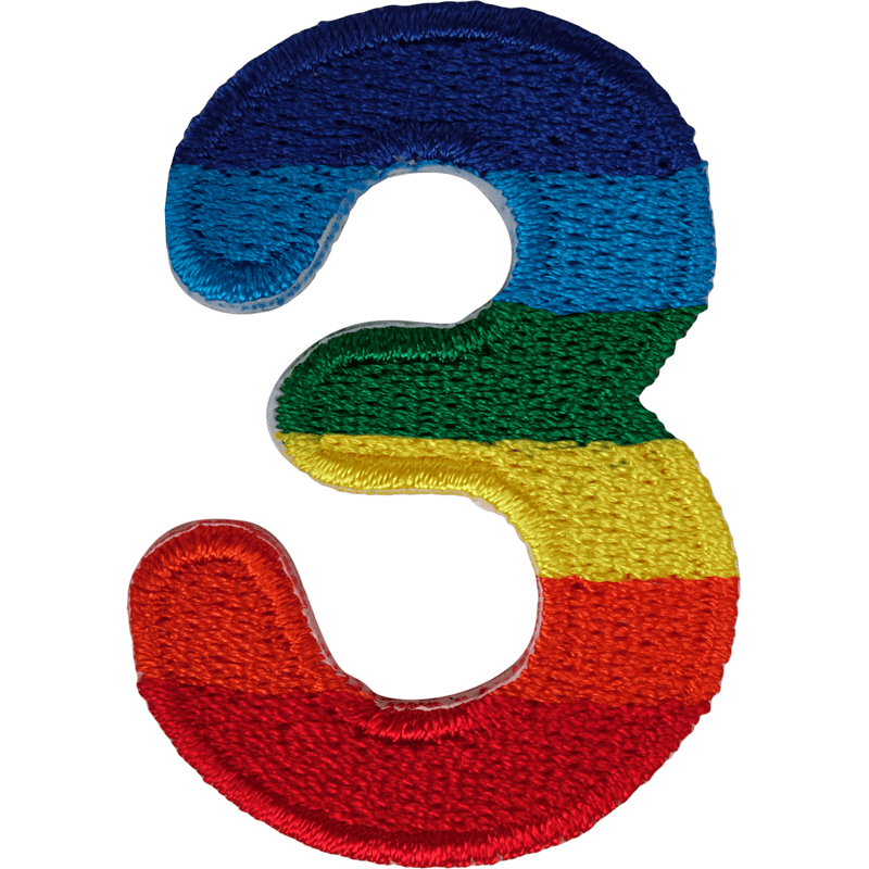 Rainbow Letter Number Iron Sew On Patches Badges Name A-Z Letters Numb