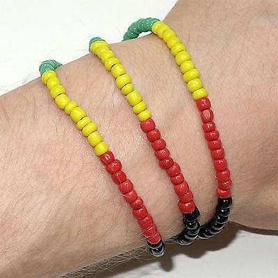 Rasta Reggae Friendship Bracelet Wristband Bob Marley Hippie Charm Cuff Bangle