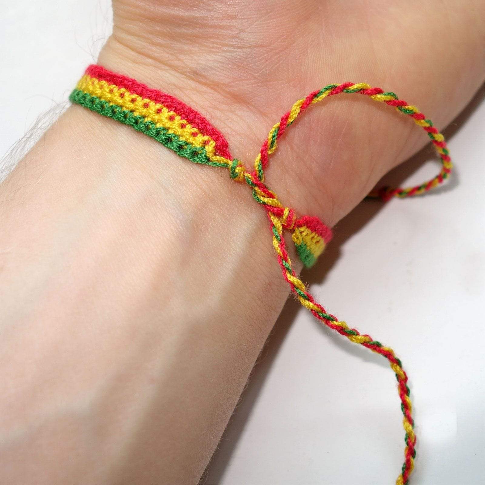 Rasta Reggae Friendship Bracelet Wristband Jamaica Bob Marley Charm Cuff Bangle