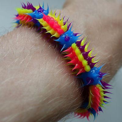 Rubber Silicone Spike Wristband Charm Friendship Bracelet Bangle Cool Jewellery