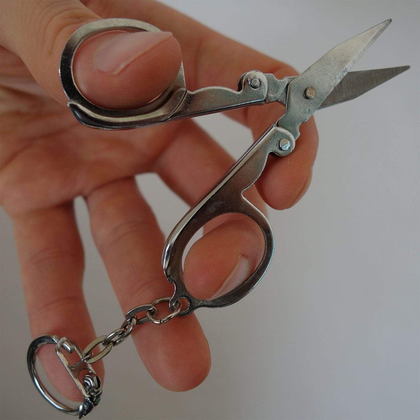 Scissors Keyring Keychain Metal Small Folding Portable Travel Mini Pocket Tool