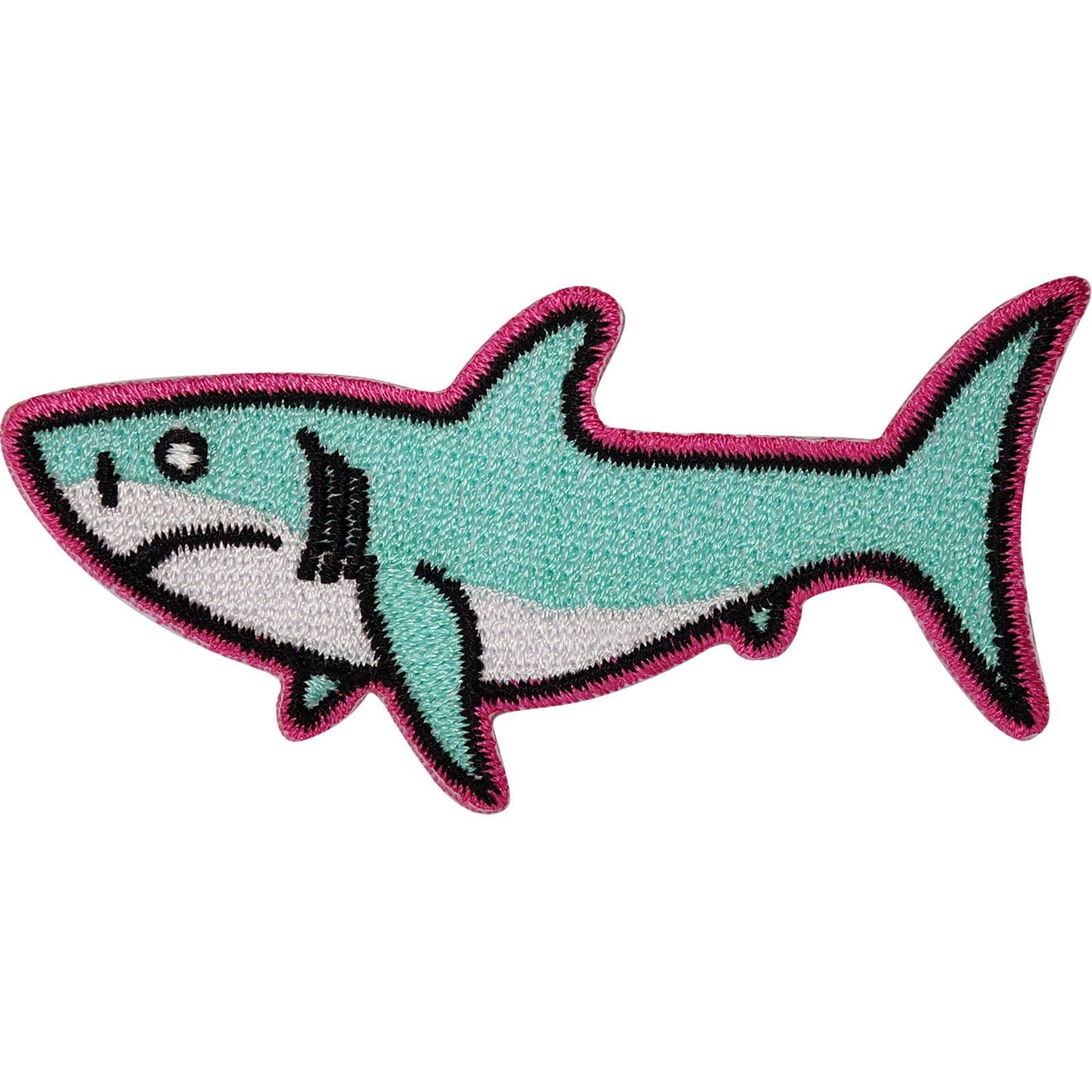 Shark Patch Iron Sew On Clothes Bag Jeans T Shirt Dress Fish Embroidered Badge