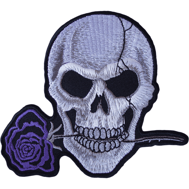 Skull Flower Iron On Patches For Clothing – QuiltsSupply