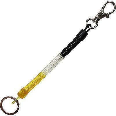 Spring Coil Spiral Stretchy Retractable Keychain Car Key Fob Keyring Mens Ladies