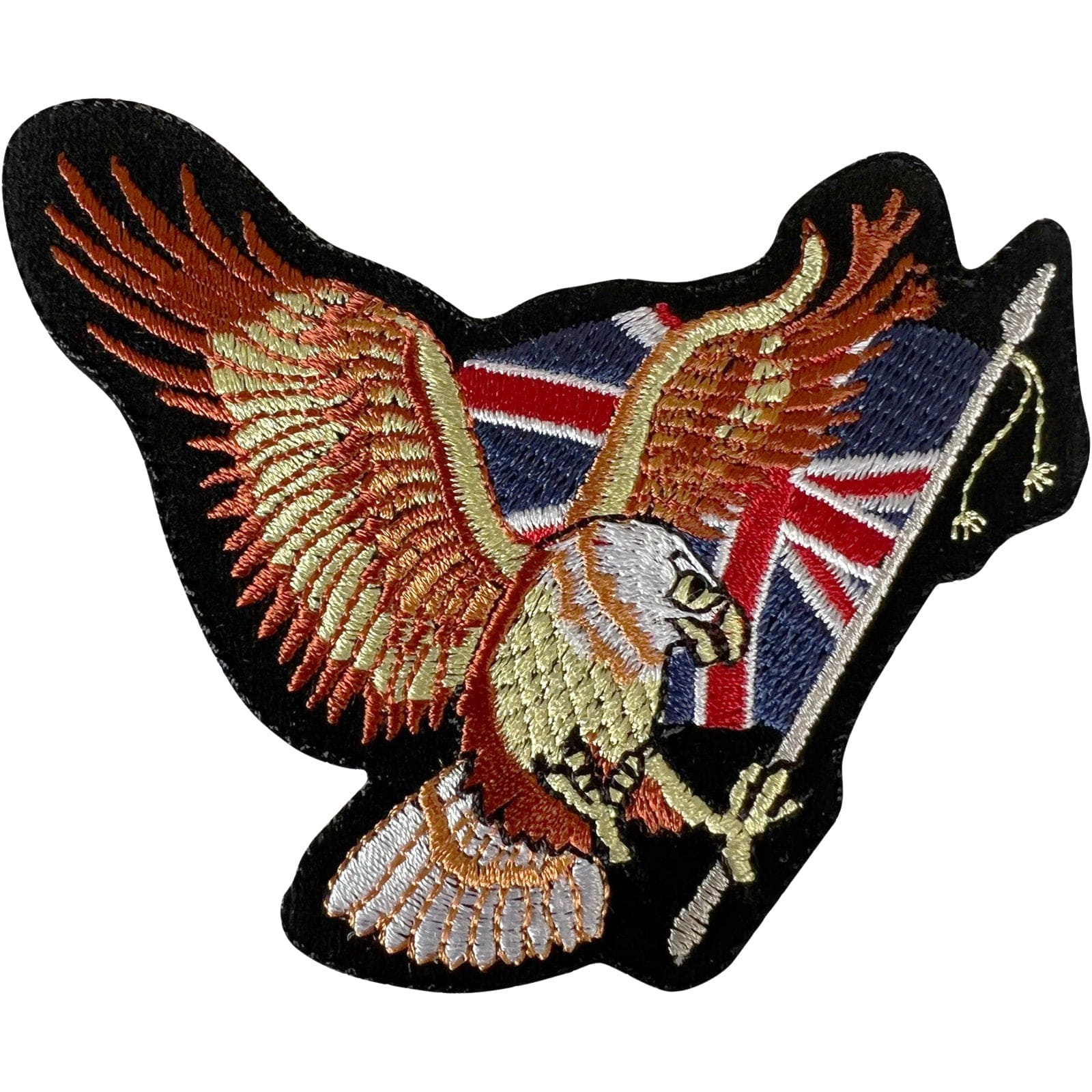 Embroidered Gold Eagle Iron-On Patch