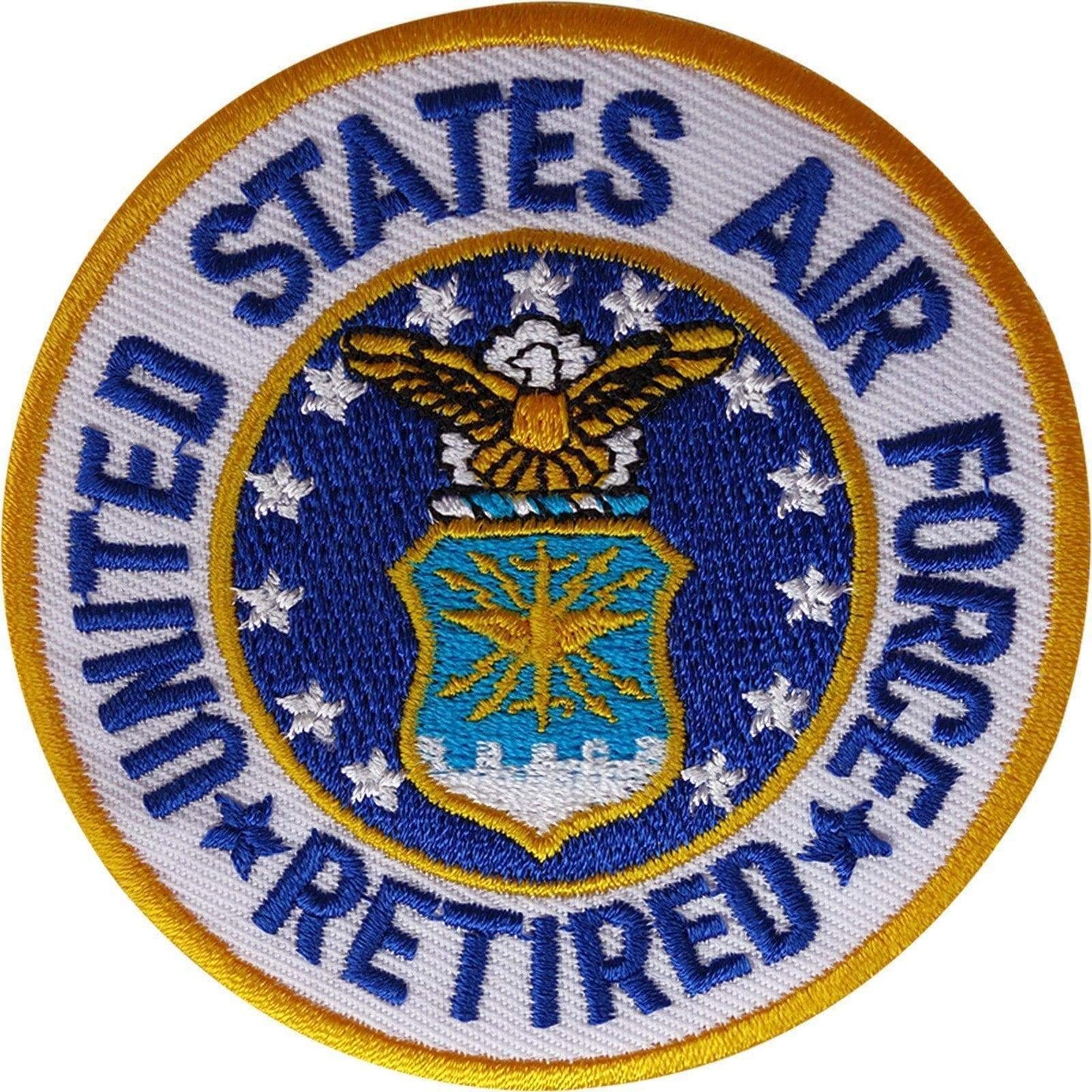United States Air Force Retired Patch Iron On Sew On Embroidered Badge