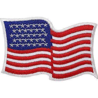 EmbTao USA Map Shape American Flag Embroidered Iron on Sew Patch