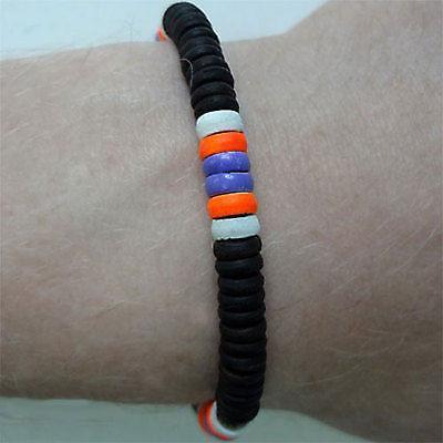 Wood Neon Bead Surfer Bracelet Wristband Bangle Mens Ladies Kid Tribal Jewellery